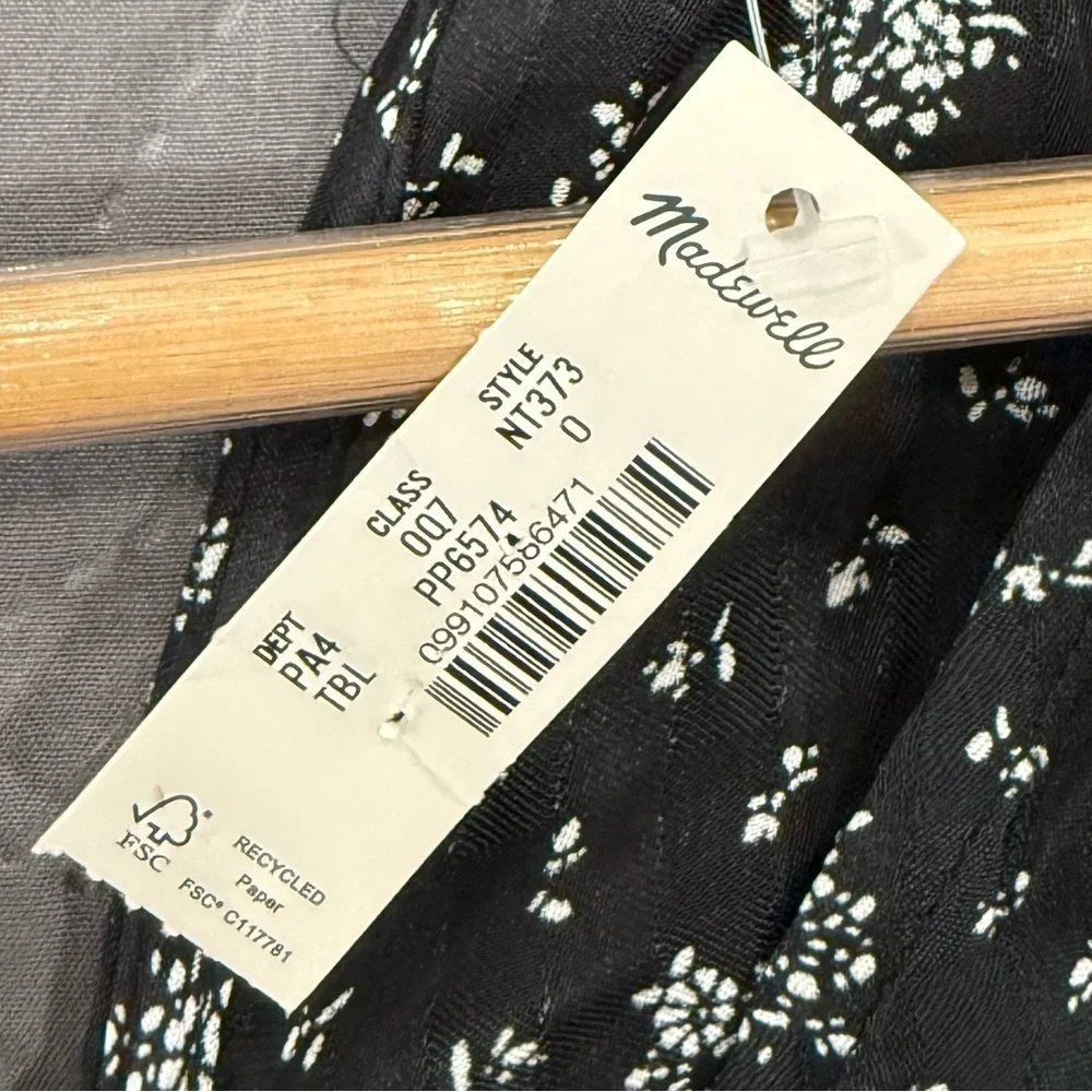 Madewell Black Floral Maxi Dress